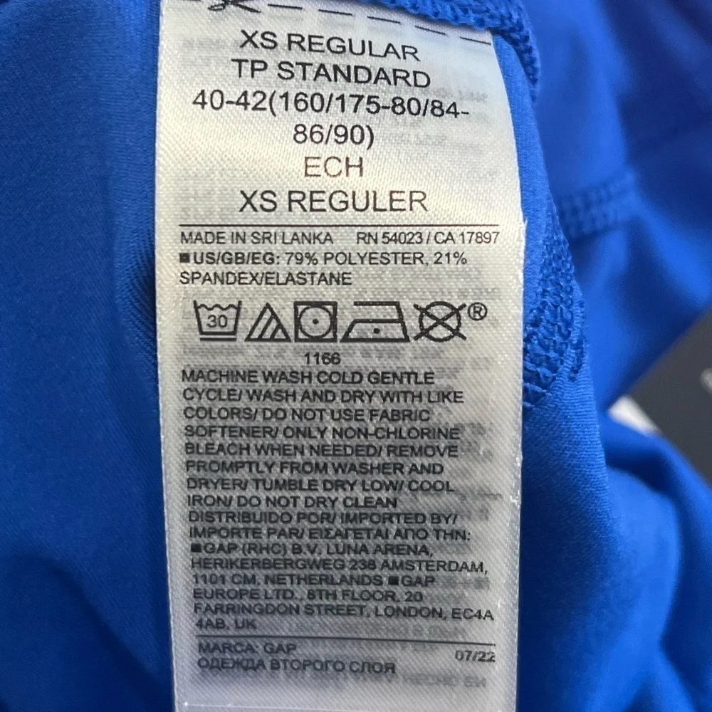 NWT Gap GapFit blue recycled power full length high compression blue leggings XS - Picture 11 of 12